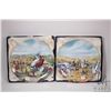 Image 1 : Two boxed Coalport decorator plates including "The Battle of Blenhiem" and "The Battle of Waterloo",