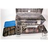 Image 1 : Plastic tool box with assorted drill bits and hole saw parts plus Mastercraft bulk drill index, appr