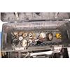 Image 2 : Plastic tool box with assorted drill bits and hole saw parts plus Mastercraft bulk drill index, appr