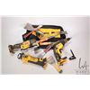 Image 1 : Three DeWalt 20 volt power tools including Cut-Out tool no. DCS551, Drywall screw gun no. DCF620 and