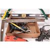 Image 2 : Selection of power and hand tools including heat gun, Black & Decker Wizard rotary tool, Sand Storm 