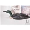 Image 2 : Vintage wooden duck decoy with 14" long base, 6" in height, artist initialed R.B. underneath and ass