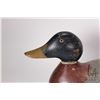 Image 2 : Two vintage wooden duck decoys including his-and-hers mallards with 13" bases, 7 1/4" high, both lab