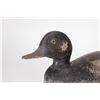 Image 2 : Vintage wood duck decoy with 12" base, 6" height, artist initialed "W. D." and tagged "Odessa, ON Go