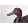 Image 2 : Vintage wooden duck decoy with 12 1/4" base, 6 1/2" height, marked "Wolark" and tagged "1664" undern
