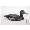 Image 3 : Vintage wooden duck decoy with 11" base, 5 3/4" height, tagged "Bluebill Drake" underneath