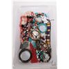 Image 1 : Tray lot of collectible jewellery including carved bangle, bracelets, artisan made brooches, natural