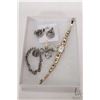Image 1 : Dolce & Gabbana logo bracelet 7-8" and a Dolce & Gabban crips stainless steel logog stud earrings pl