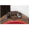 Image 2 : Small antique slipper chair with decorative show wood and porcelain castors, seat height 15"