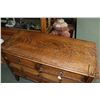 Image 2 : Antique quarter cut four drawer chest with barley twist front supports,31" H X 42" W X 19" D