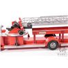 Image 10 : Vintage stamped tin ladder truck marked "The Charles W.M. Doepke Mfg. Co., Rossmoyne Model Toys" wit