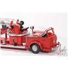 Image 2 : Vintage stamped tin ladder truck marked "The Charles W.M. Doepke Mfg. Co., Rossmoyne Model Toys" wit