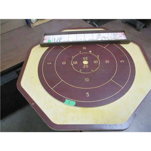 CROKINOLE GAME BOARD & LOVE SIGN