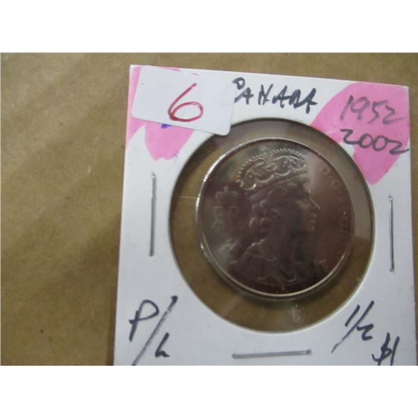 1952 - 2002 PROOF CANADA HALF DOLLAR