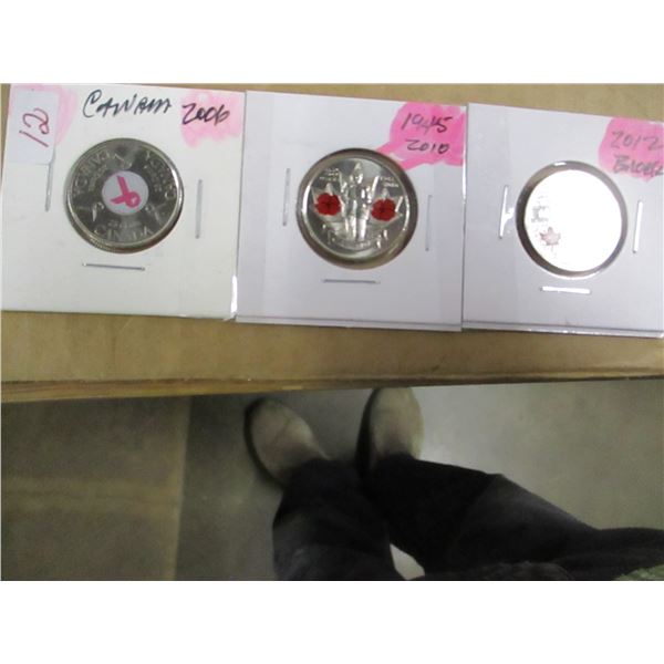 2006, 2010 & 2012 COLORED MINT QUARTER SET