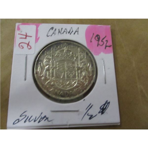 1952 CANADA HALF DOLLAR