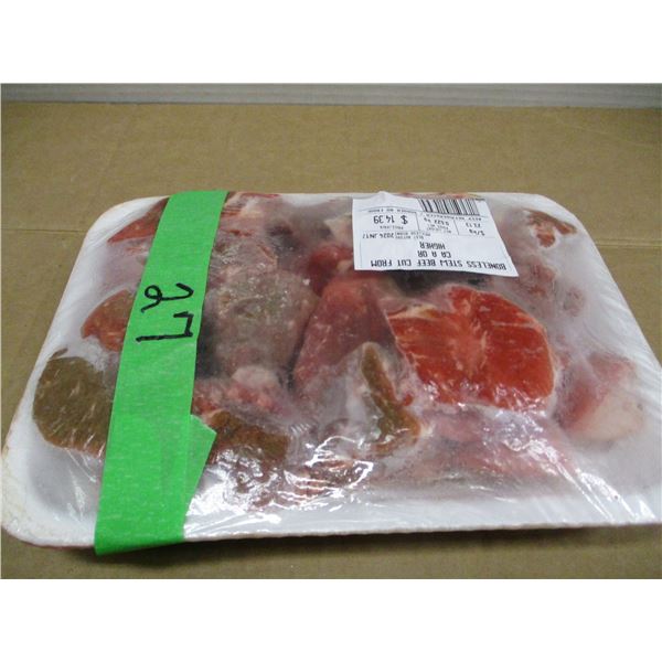 SHELF PULLS (AS IS):  BONELESS STEW BEEF (APPROX. $14.39)