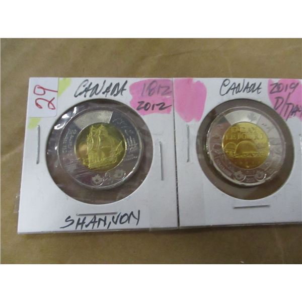 2012 SHANNON & 2019 D-DAY MINT TOONIE SET