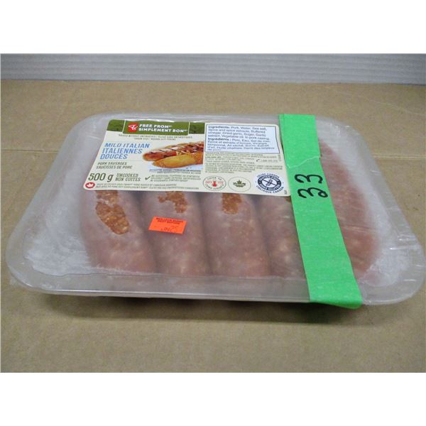 SHELF PULLS (AS IS):  MILD ITALIAN SAUSAGES (500G)