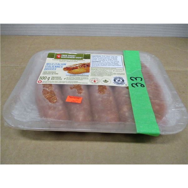 SHELF PULLS (AS IS):  MILD ITALIAN SAUSAGES (500G)