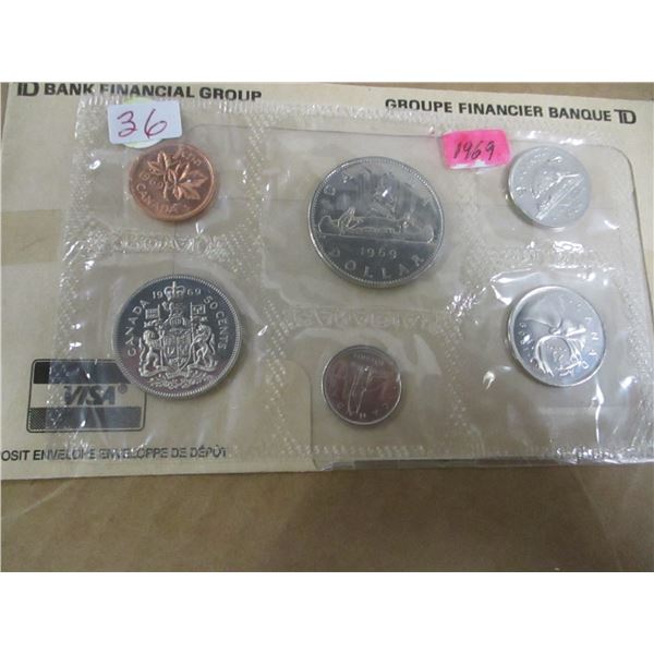 1969 PROOF CANADA MINT SEALED COIN SET