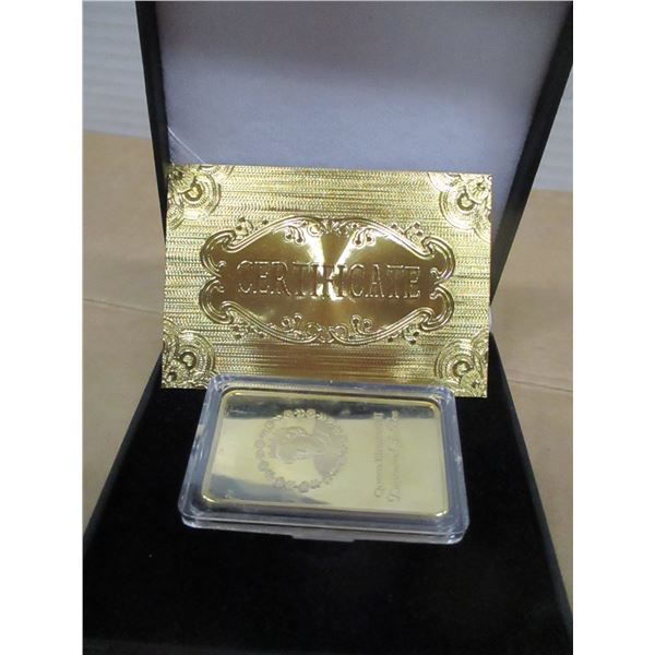 COLLECTABLE:  24 KT GOLD BAR (CERTIFICATE INCLUDED)