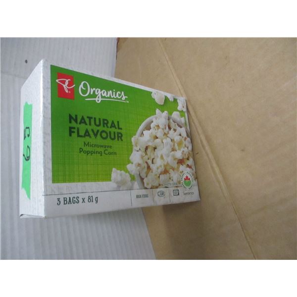 SHELF PULLS (AS IS):  MICROWAVE POPCORN (3 X 80 GRAM BAGS) - BOX