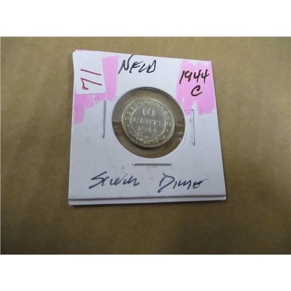 1944C NEWFOUNDLAND SILVER DIME