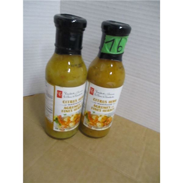 SHELF PULLS (AS IS):  CITRUS HERB MARINADE - 2 BOTTLES