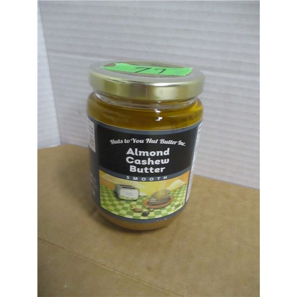 SHELF PULLS (AS IS):  SMOOTH ALMOND CASHEW BUTTER (365G) - JAR