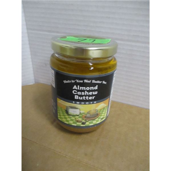 SHELF PULLS (AS IS):  SMOOTH ALMOND CASHEW BUTTER (365G) - JAR
