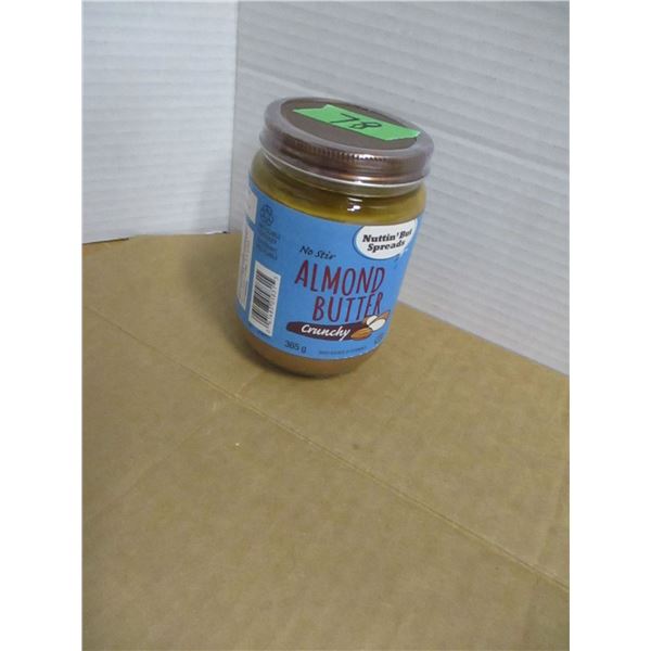 SHELF PULLS (AS IS):  CRUNCHY ALMOND BUTTER (365G) - JAR