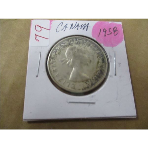 1958 CANADA SILVER HALF DOLLAR