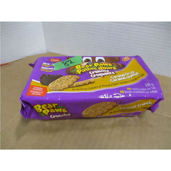 SHELF PULLS (AS IS):  BEAR PAW CARAMEL COOKIES (240G) - BOX