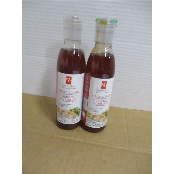 SHELF PULLS (AS IS):  HIBISCUS GLAZE - 2 JARS
