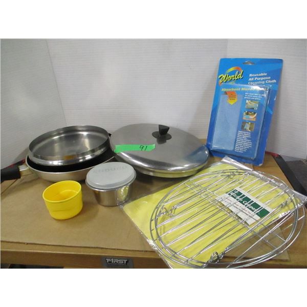 BOX C/W POTS & PANS, ETC