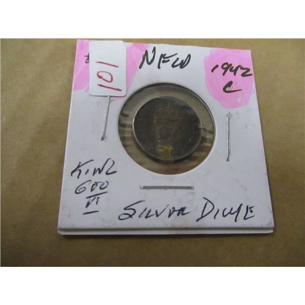 1942C KING GEORGE VI SILVER DIME