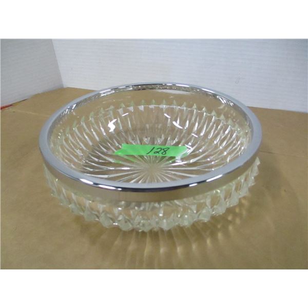 ESTATE:  SILVER TRIMMED BOWL