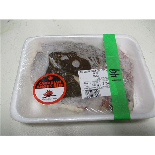SHELF PULLS (AS IS):  TOP SIRLOIN STEAK (APPROX. $10.41)