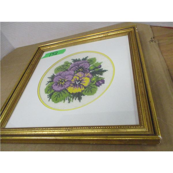ESTATE:  FRAMED EMBROIDERY PICTURE