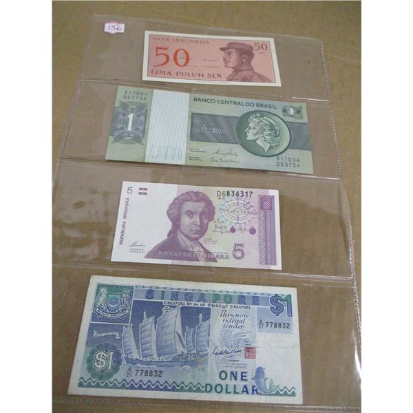 STOCK SHEET OF WORLD CURRANCY BANK NOTES