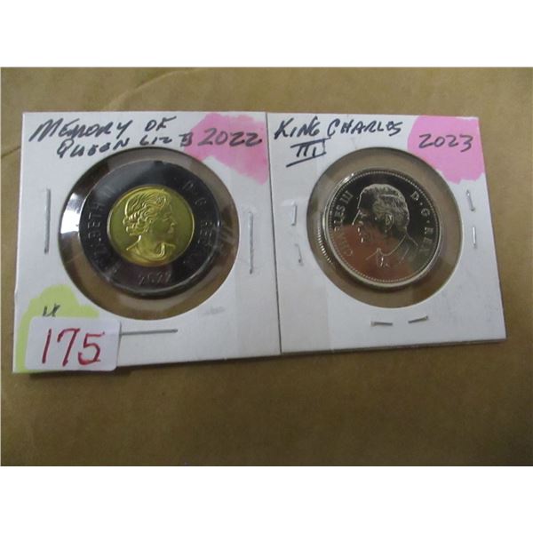 2022 MEMORY OF QUEEN ELIZABETH II & 2023 KING CHARLES III UNCIRCULATED COIN SET