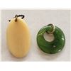 Image 2 : Ivory And Jade Pendants With Gold Nuggets