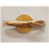 Image 2 : 14K Gold White Pass And Yukon Route Tie Clip With Gold Nuggets On Gold Filled Tie Clip