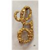 Image 1 : Gold Nugget Initial "G" Brooch