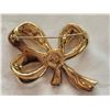 Image 2 : 14K Gold Bow/Ribbon Brooch With Real Diamonds