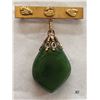 Image 1 : Gold Nugget And Jade Drop Brooch