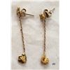 Image 1 : 14K Gold Nugget Earrings