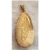 Image 2 : Walrus Ivory Jade And Gold Nugget Pendant