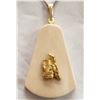 Image 2 : Ivory And Gold Nugget Necklace With Gold Filled Chain